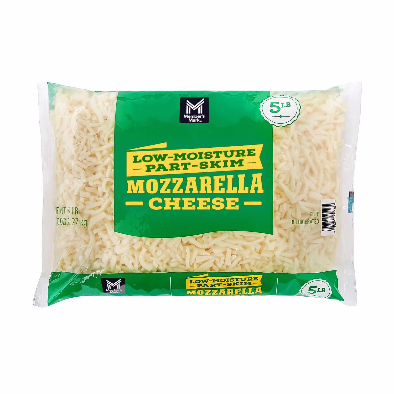 Member’s Mark Food Service Low-Moisture Part-Skim Shredded Mozzarella Cheese 5 lb