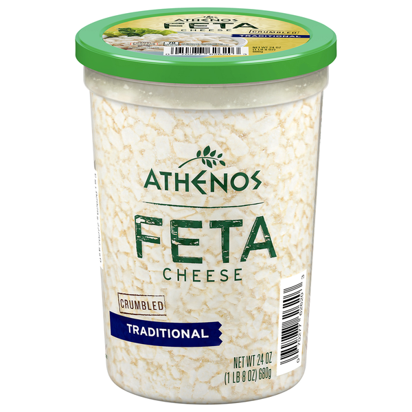 Athenos Crumbled Traditional Feta Cheese 24 oz