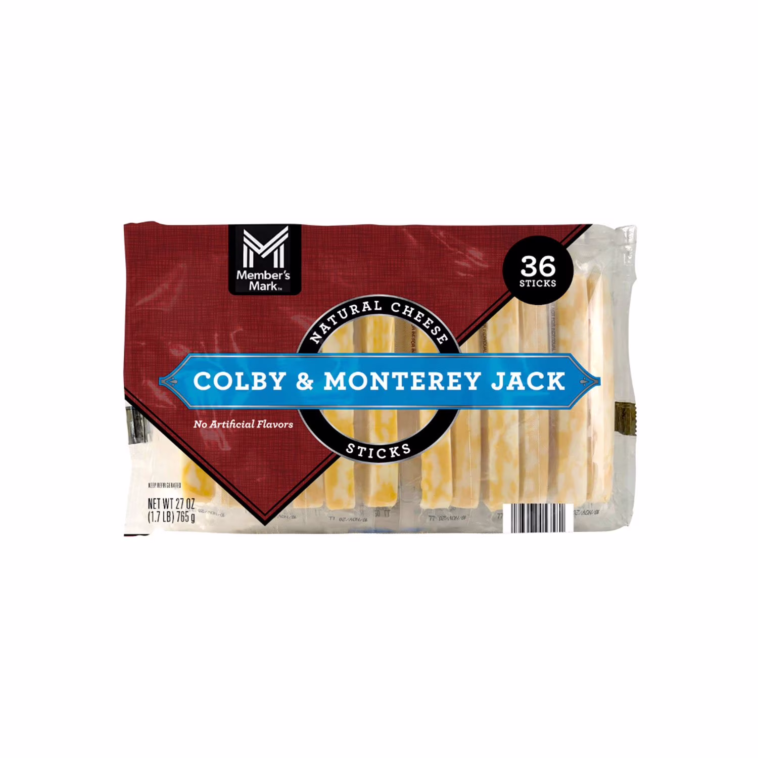 Member’s Mark Colby & Monterey Jack Natural Cheese Sticks 27 oz