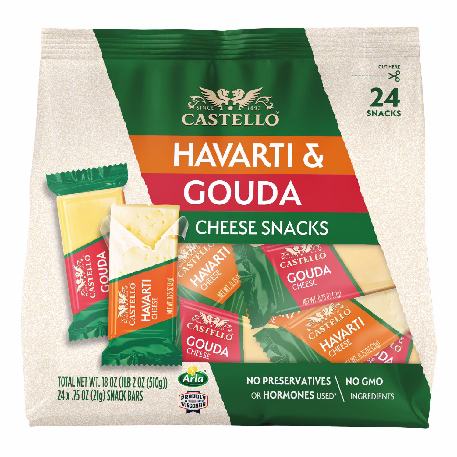 Castello Havarti & Gouda Cheese Snacks 24 ct 24  Count
