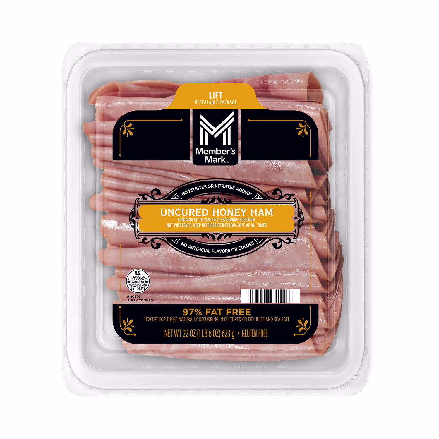 Member’s Mark Uncured Honey Ham 22 oz