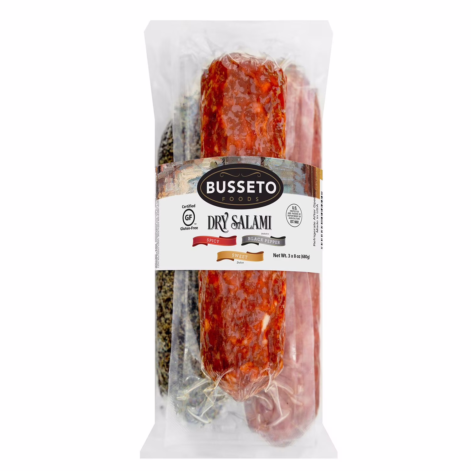 Busseto Foods Dry Salami Chubs 24 oz