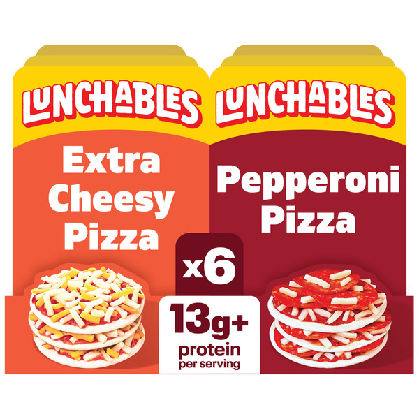 Lunchables Pepperoni & Extra Cheesy Pizza Kids Lunch Snack Kit Multipack 6 ct