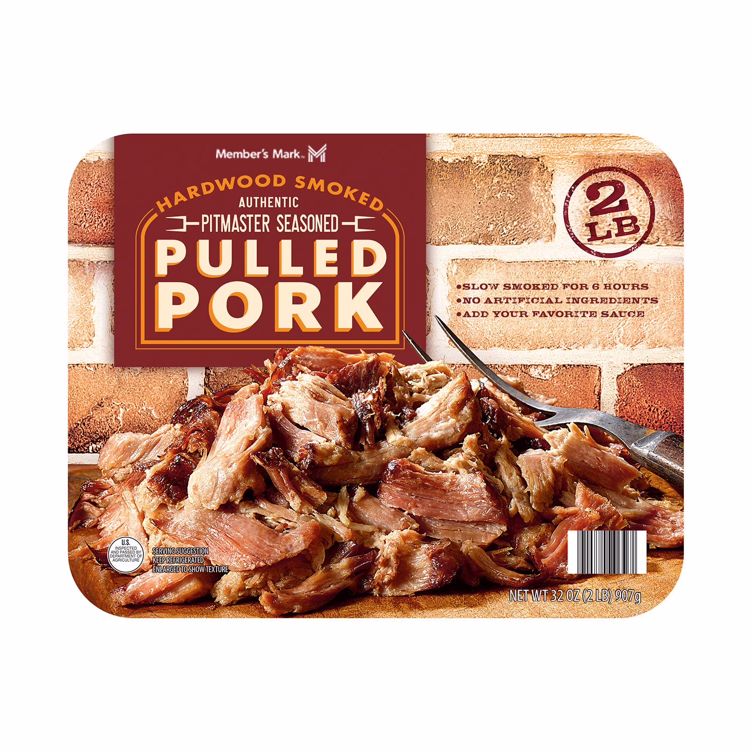 Member’s Mark Hardwood Smoked Authentic Pitmaster Seasoned Pulled Pork 32 oz