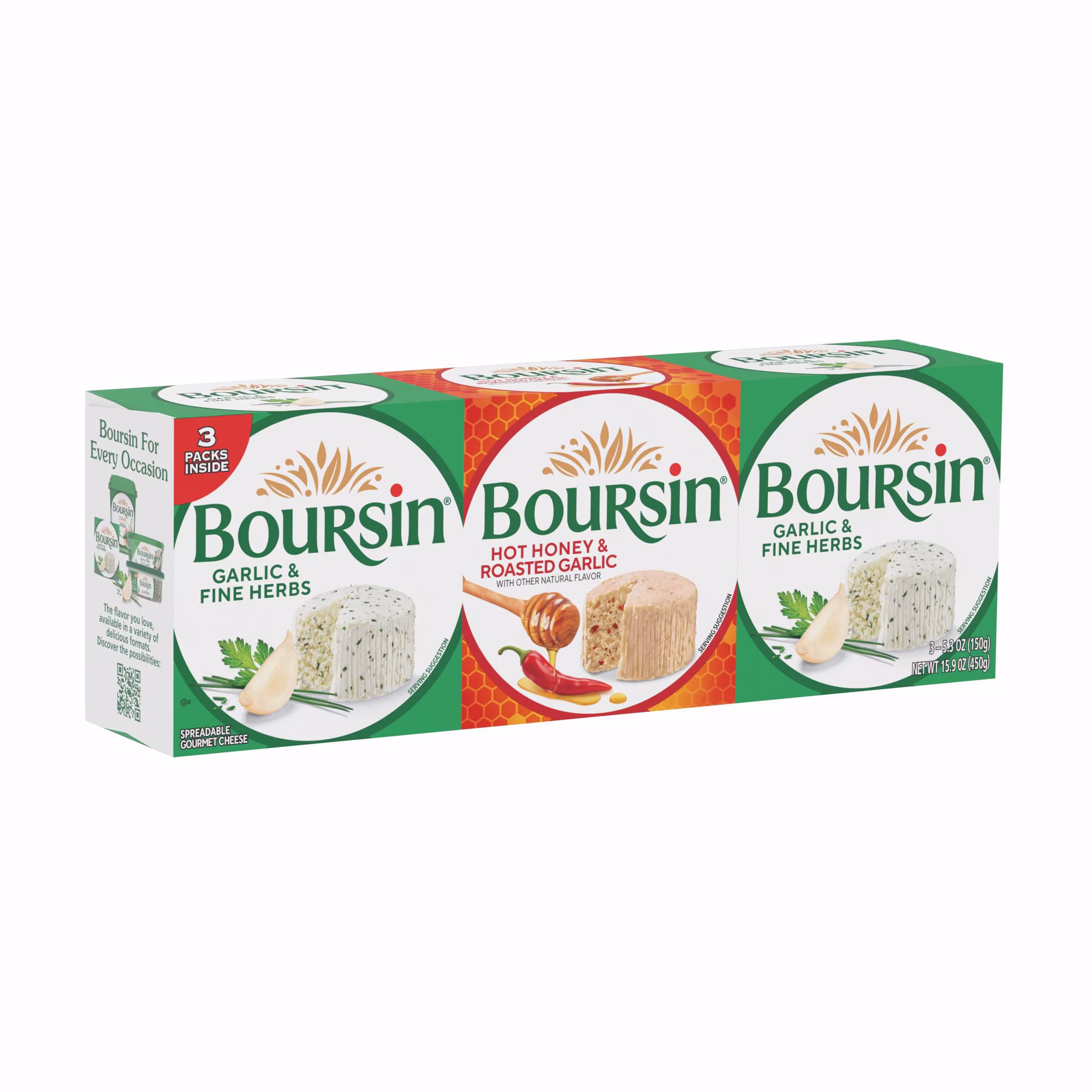 Boursin Gourmet Cheese Spread Variety Pack 5.3 oz 3  Count