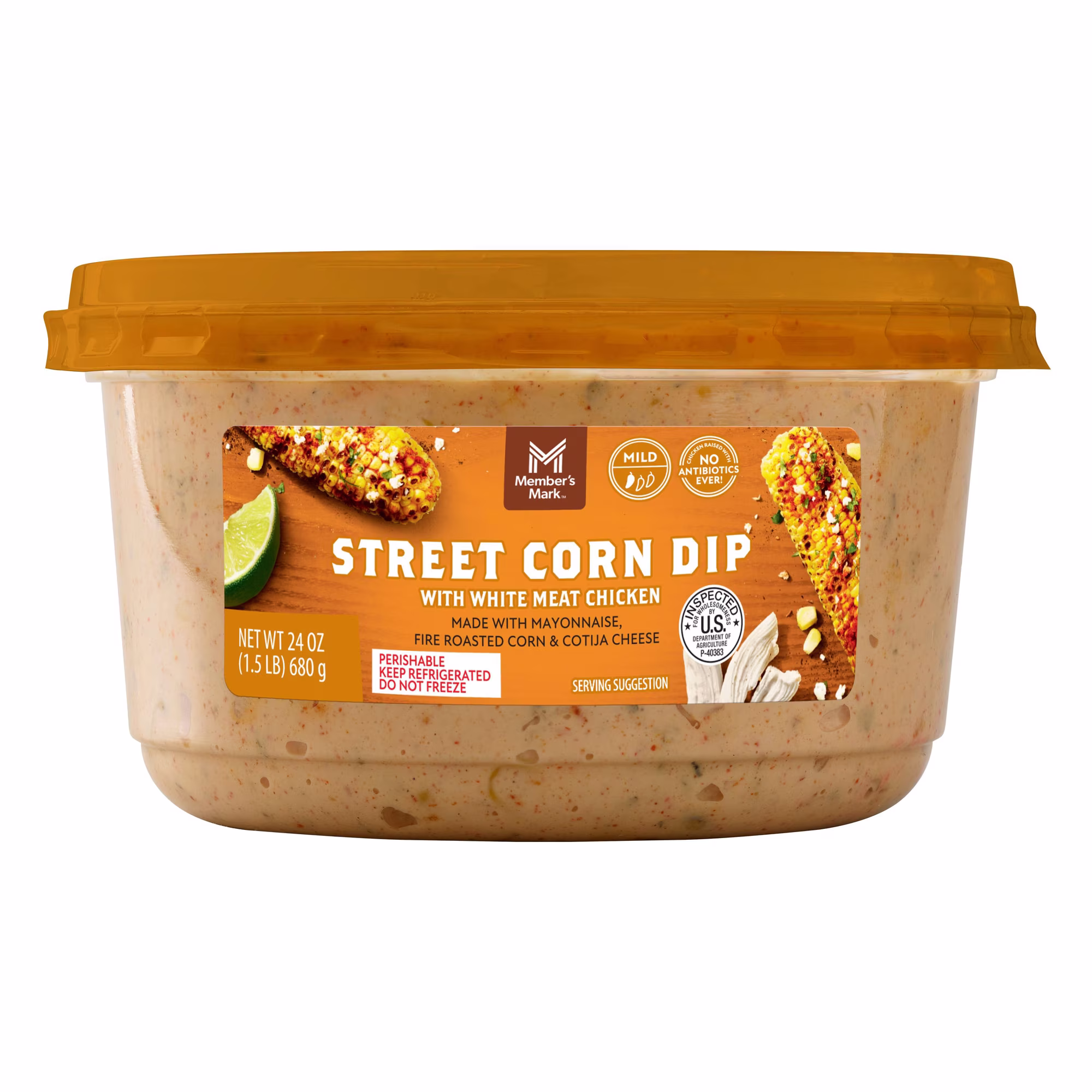 Member’s Mark Street Corn Dip with White Meat Chicken 24 oz