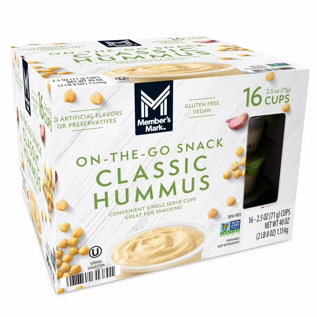 Member’s Mark Classic Hummus On-the-go Snack 40 oz