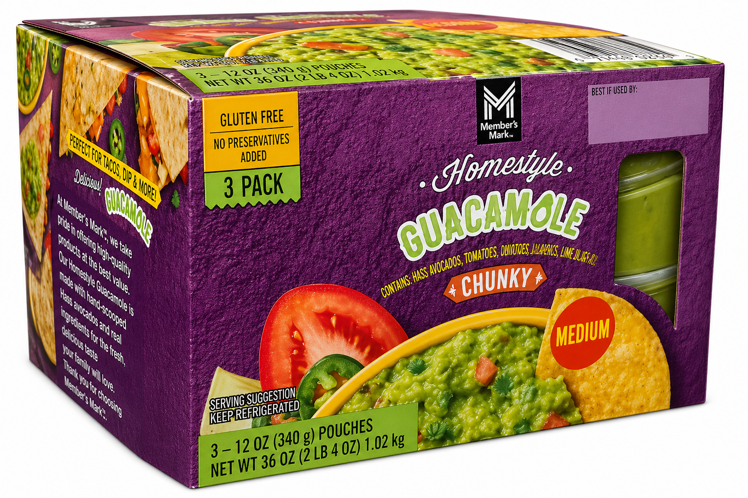 Member’s Mark Chunky Homestyle Guacamole 36 oz